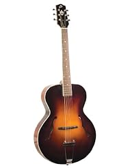 Musical Instruments: The Loar LH-600-VS Hand-Carved Archtop Acoustic Guitar, Vintage Sunburst Finish - The Loar