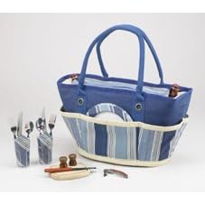 Aegean Picnic Basket Tote for Two - Picnic At Ascot