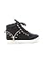 Soho Shoes New Women's Studded Quilted High Top Lace Up Sneaker