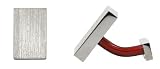 Six Degrees London Designer Cufflinks - Soho Brushed Rectangle - Choice of Red or Blue Aluminium