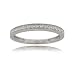 Ladies 14k White Gold Stacking Ring w Genuine Diamonds