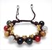 Candygem Handmade Simulated Multicolor Jade & Agate Adjustable Good Luck Rope Bracelet From Nicolette Berman's Love of Nature Collection.