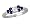 14kt White Gold Diamond and Sapphire Women's Ring