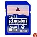 Kingston 4 GB SDHC Class 4 Flash Memory Card SD4/4GB