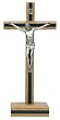 Crucifix - 9 and 1/2" Height - Wood - Freestanding - IMPORTED FROM ITALY