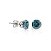 14k Gold 1/3-Carat Round-Cut Blue Diamond Studs