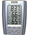 General Tools DTH850 Indoor/Outdoor Thermometer & Clock w/Humidity Display, White
