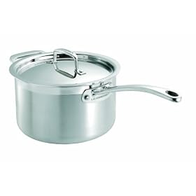 Le Creuset Trivita Stainless Steel Saucepan with Lid, 20 cm