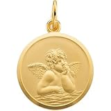 14K Yellow Gold Angel Pendant | Size/Info: 16.00mm