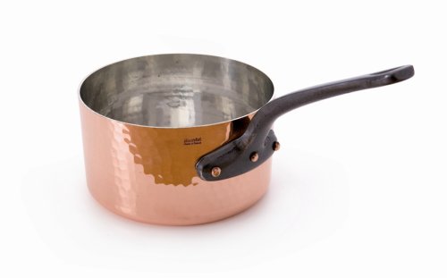 Mauviel 214312 - Copper Hammered Saucepan Professional Series - Cast Iron Handle