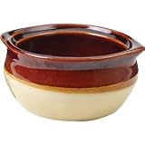 Crestware Set of 4 Onion Soup Crock Bowls - 10 ounce - Restaraunt Quality - Porcelain -