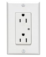 15 Amp, 125 Volt, Decora Plus Duplex Surge Suppressor Receptacle, Straight Blade, Industrial Grade, Self Grounding, with Indicator Light, Brown/Ivory/Gray/White/Blue, 5280