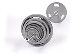 VTX 300 Pound Weight Set with Weight Bar and Collars - Easy to Grip Weight Plates