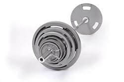 VTX 300 Pound Weight Set with Weight Bar and Collars - Easy to Grip Weight Plates