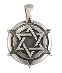 BICO AUSTRALIA JEWELRY (E192) STAR OF DAVID SHIELD - PROTECTION FOR THE WEAK - Comes with a Generic 18 inch (to 20in) Adjustable 4mm Black Rubber Necklace.