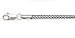 SILVER OXIDIZED ITALIAN FOX TAIL 3MM CHAIN,