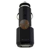 BLACK USB Car Charger Adapter w/ LED Light for Apple iPad 16GB / 32GB / 64GB