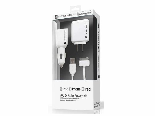 Hip Street AC/Car Power Kit for iPad, iPhone, iPod (HS-PKUNIPAD-BK)