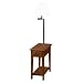 Lamp Side Table (Medium Oak) (57H x 12W x 23.5D)