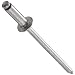 Carbon Steel Open End Blind Rivet 3/32" Diameter , Len .375" Length, Drill # 41, Grip .126"-.250" (Pack of 100)