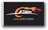 DALE EARHNARDT JR. BLACK JR NATION 3X5 2 SIDED PREMIUM FLAG