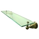 Heritage Glass Shelf - Antique Brass