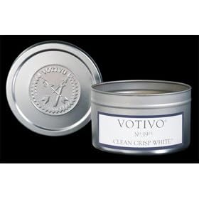 Votivo Aromatic Candle Travel Tin - Clean Crisp White