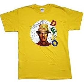 DEVO 'Are We Not Men' yellow t-shirt