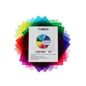 Rosco Calcolor Kit (Thirty Three 10 X 12 CalColor Filter Sheets) with Red Gelly Roll Carrier / Protector