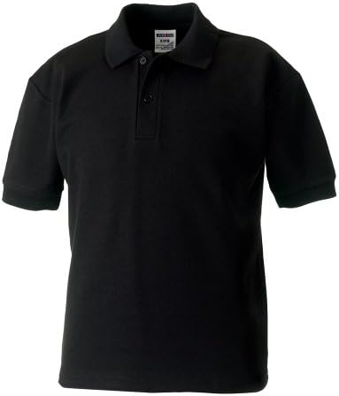 Jerzees Schoolgear Kid's Classic Poly/Cotton Polo Black 9-10 Yrs