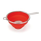 Starfrit Gourmet 80316-006-0000 Silicone and Stainless Collapsible Colander with Handle by