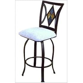 Click here to buy Set of 2 New Metal SWIVEL BAR STOOLS (24 barstool) by R.H.F..