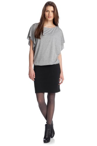 ESPRIT Damen Kleid (mini) Z21799, Gr. 40 (L), Grau (light granit melange 035) Preisvergleich