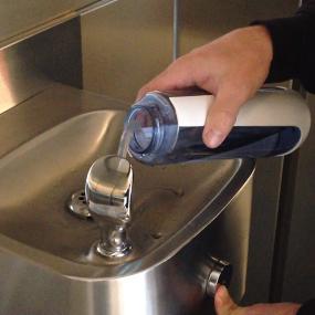 Good for use while traveling, working out or on the go wherever there is potable tap water.