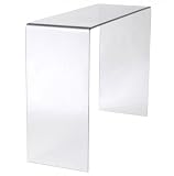 Galena Glass Console Table (Clear Glass) (33.5"H x 47.5"W x 16"D)