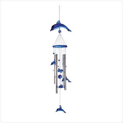 Dark Blue Dolphin Theme Home Garden Decor Windchime
