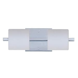 Besa Lighting 7873 Opal Chrome Two-Light Bath Fixture by Besa