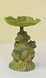 Frieda the Frog Cast Iron Birdbath/Birdfeeder Statuary