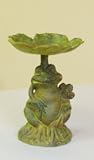 Frieda the Frog Cast Iron Birdbath/Birdfeeder Statuary