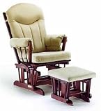 Regency Locking Glider and Ottoman Set - Harmony Cherry/ Oatmeal