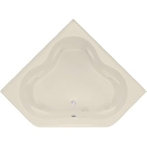 Kohler K-1160-CD-NY Dune Tercet Tercet Collection 60" Corner Jetted Bath Tub with Center Drain K-116