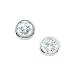 14K White Gold 4 MM Cubic Zirconia Children's Earring Studs