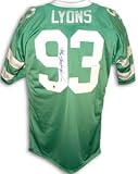 Marty Lyons Signed New York Jets Throwback Green Jersey