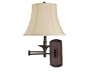 Capital Lighting 1911BB-502 1-Light Swing-Arm Wall Lamp, Burnished Bronze Finish with Ivory Fabric Shade