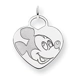 Sterling Silver Disney Mickey Heart Charm
