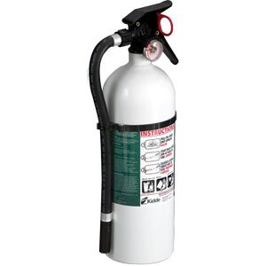 Fire Extinguisher w/ Wall Hook (4lb ABC, Single-Use, Living Area)