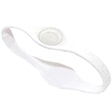 - 	 POWER BALANCE　パワーバランス シリコン・ブレスレット　ホワイト×ホワイト　Mサイズ 【並行輸入品】