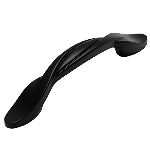 Cosmas 9009FB Flat Black Twist Cabinet Hardware Handle Pull - 3