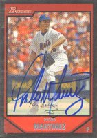 Pedro Martinez, New York Mets, 2007 Bowman Autographed Card