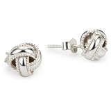 Argento Vivo Roped Edge Stud Earrings